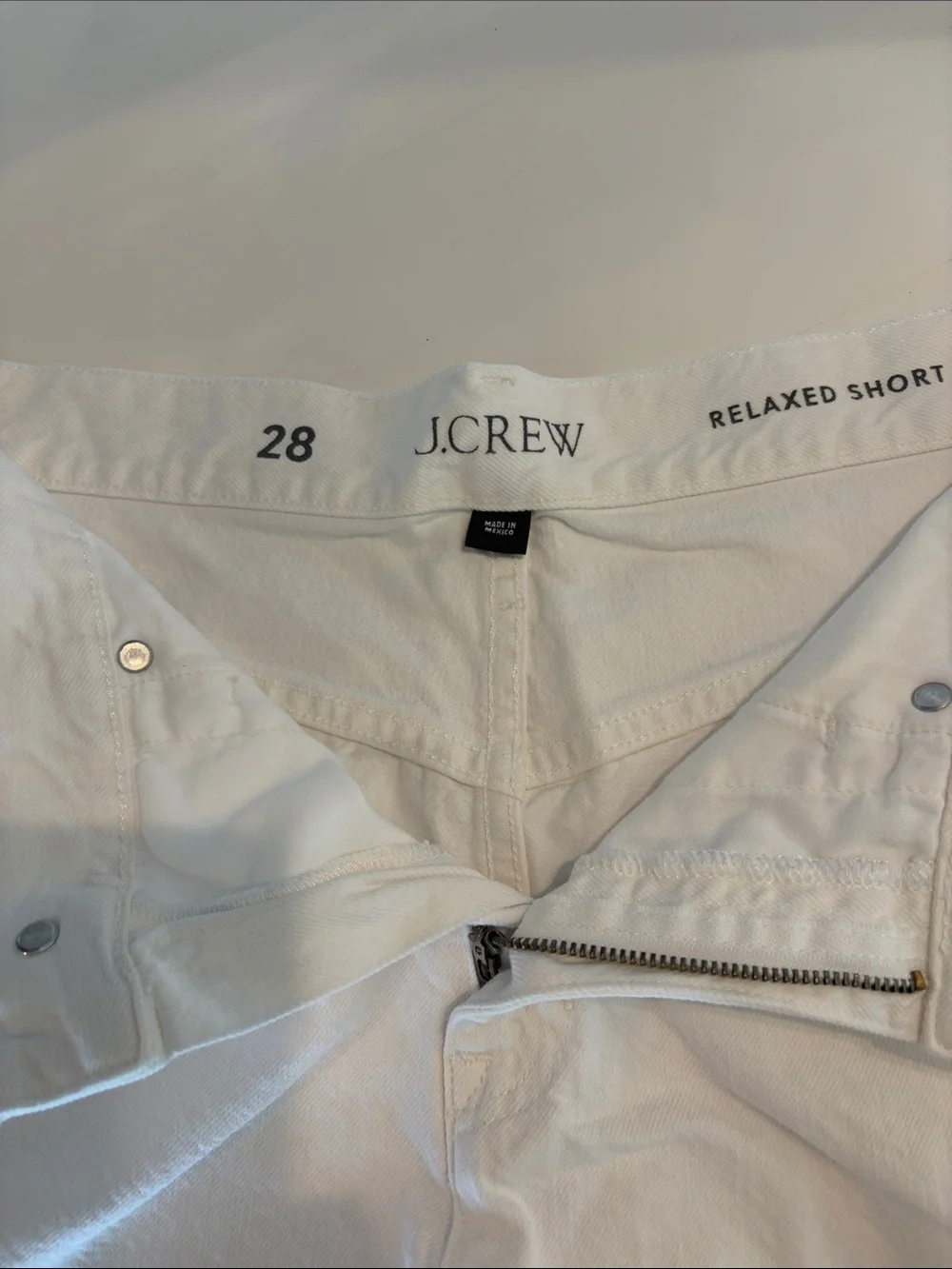 JCrew white jean shorts